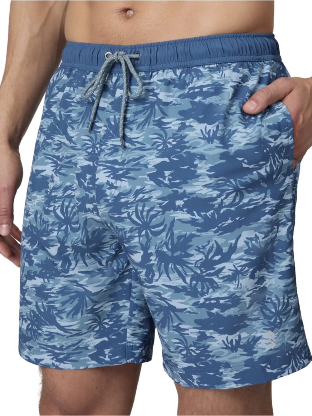 Brand New Free Country Men's Surf Camo Swim Short Marine Surf Camo Size XL